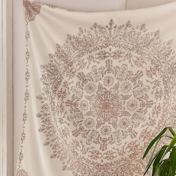 Mandala Healing Wall Art Tan & Maroon